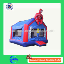 Alta qualidade 0.55mmPVC OEM inflável bouncer spiderman inflável casa bounce